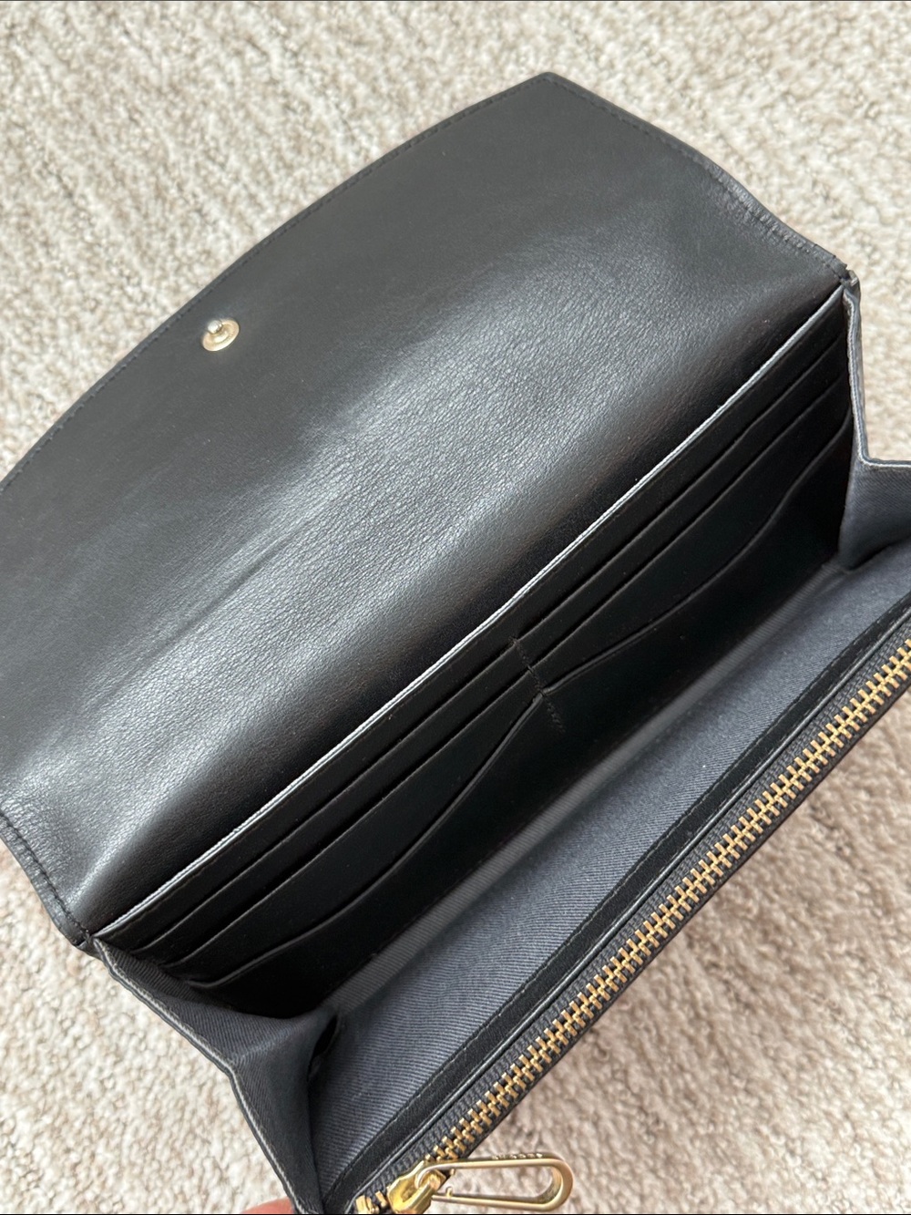 Skagen Black Cow Hide Leather Continental Card Holder Wallet - Picture 5 of 9